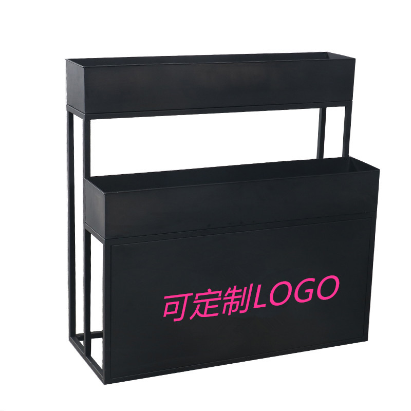 户外LOGO定制花箱花槽咖啡厅奶茶店商业街城市广场铁艺花架组合