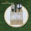 Cross-border special supply spot retro knife and fork bag European and American cutlery bag wedding festival singeing deodorization jute knife and fork bag