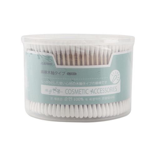 Jiekelin cylinder double-ended cotton swabs 500 boxed disposable cotton swabs shrink makeup remover cotton swabs