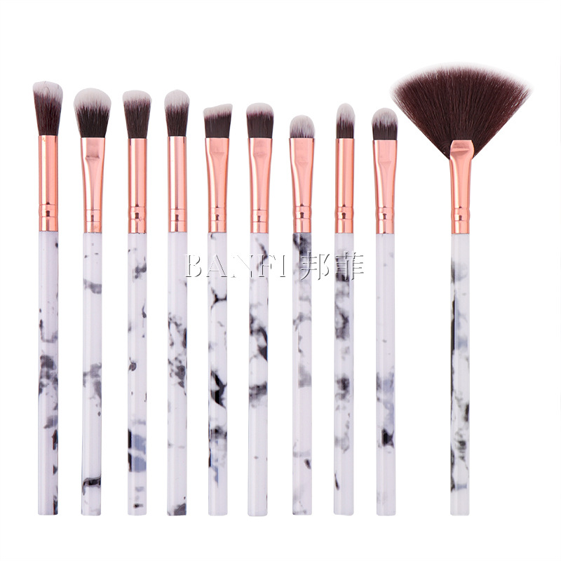 10 Marble Eye Makeup Brush Set Beauty Tool Wholesale Nihaojewelry display picture 4