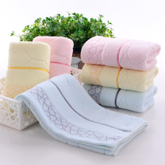 Factory supply home use facial towels soft and comfortable cotton towels 32-ply water cube towels with embroidered logo