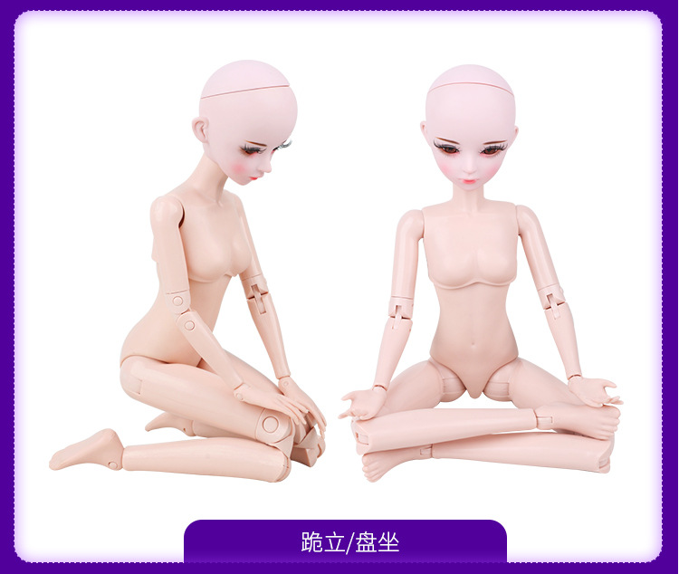 BJDSD23 공동 3 점 바디 걸 연습 회화 및 메이크업 변경 오프닝 알몸 인형 연인 모양의 모델 인형