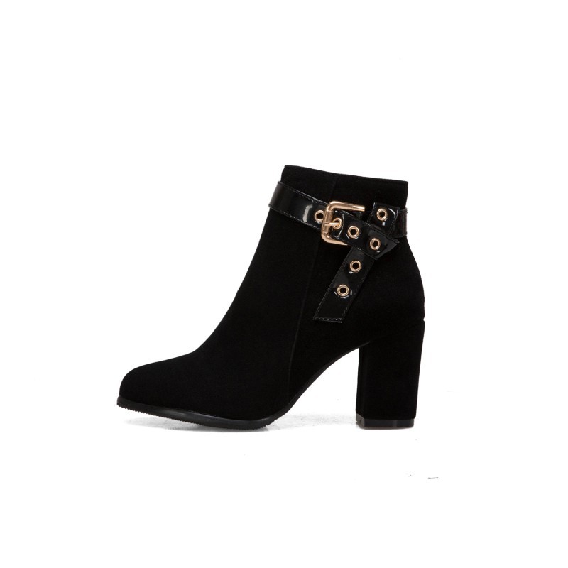 Suede High Heel Ankle Boots 11