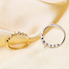 Jewelry, nail decoration, wedding ring from pearl, Korean style, silver 925 sample, ready-made product