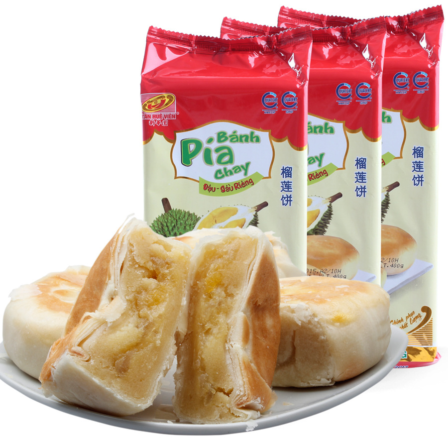 越南新华园榴莲饼400g无蛋黄糕点年货网红微商进口零食一件代发|ru