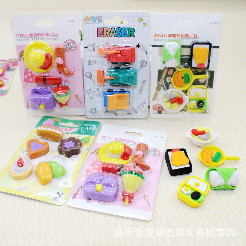 Ластик Xiaogudong в форме мультфильма Съемный и восстановленный ластик для карандашей Ластик в нескольких формах