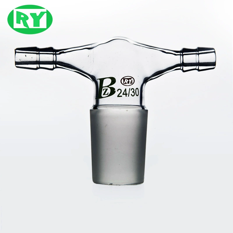 Шанхайский производитель силы Heqi, стекло, двойное сопло, 180-градусное соединение для извлечения воздуха, вентиляция, стеклянный инструмент с головкой под давлением