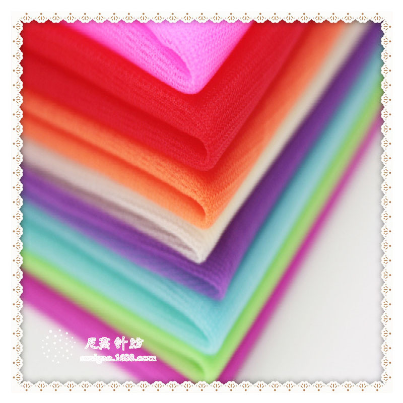 20D锦纶平布  童装网眼布 婚纱礼服网布 网纱面料 多色可选