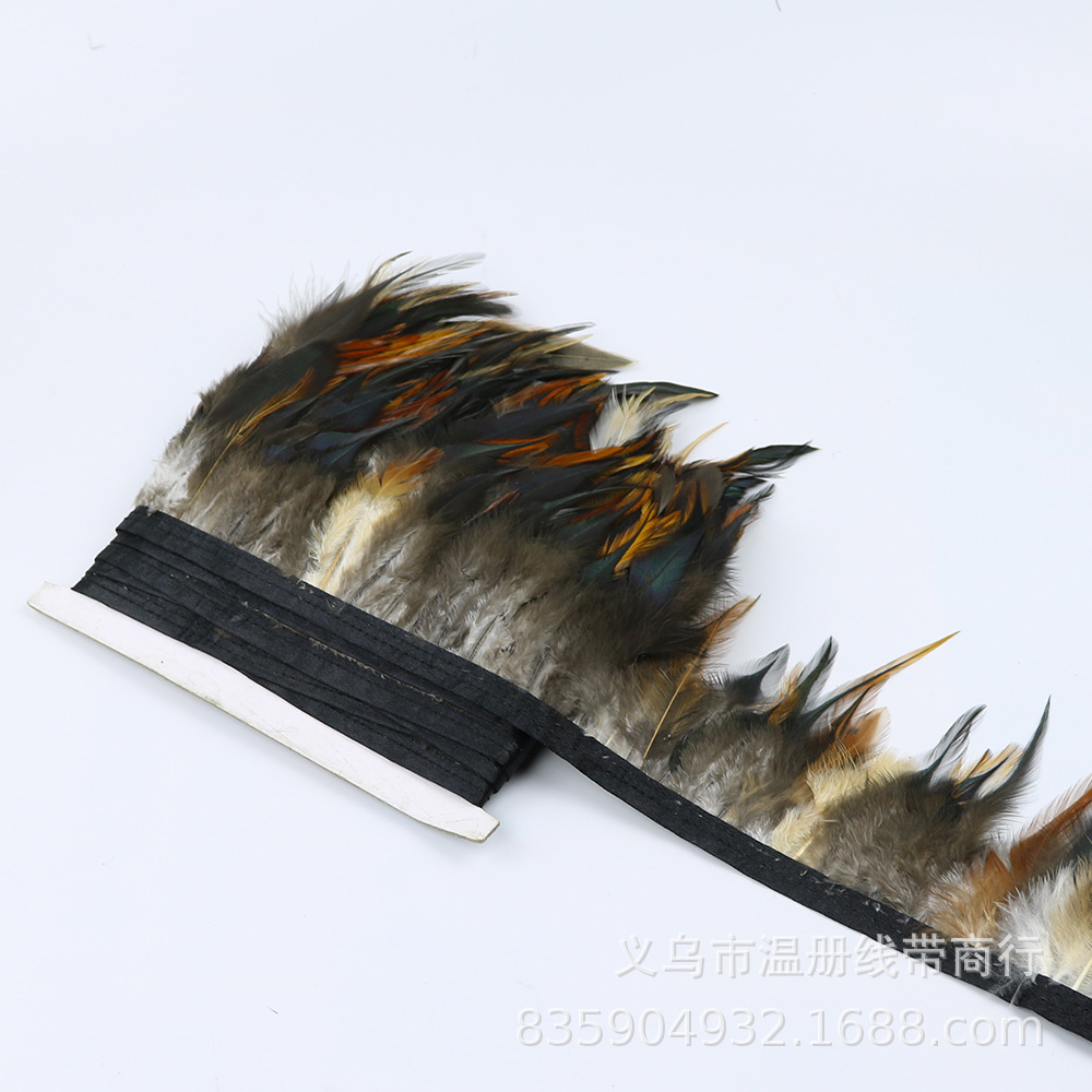 义乌温册羽毛现货热销鸡尖毛花边服装辅料拉丁舞配件耳环项链装饰详情图16
