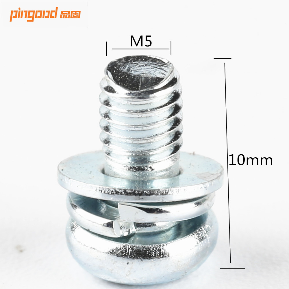 厂家定做M5*10组合螺钉304不锈钢小盘头滑板车十字机螺丝GB9074.4