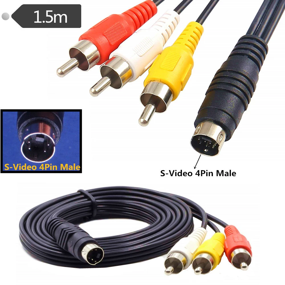 Detalle de los conectores RCA macho del cable UXG