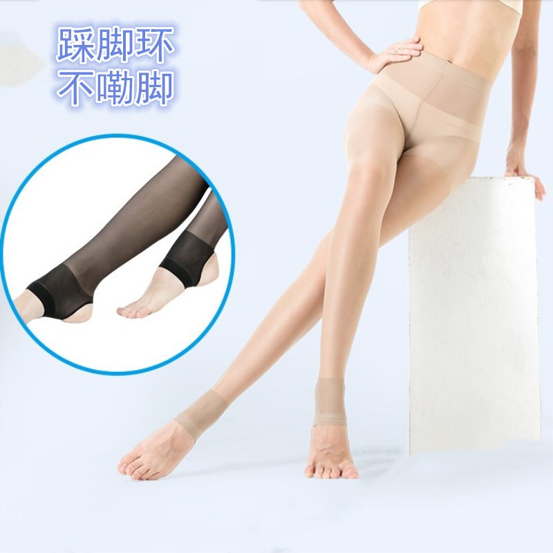 夏天透气包芯丝性感踩脚袜女士袜子丝光超薄款连裤袜 地摊批发|ms