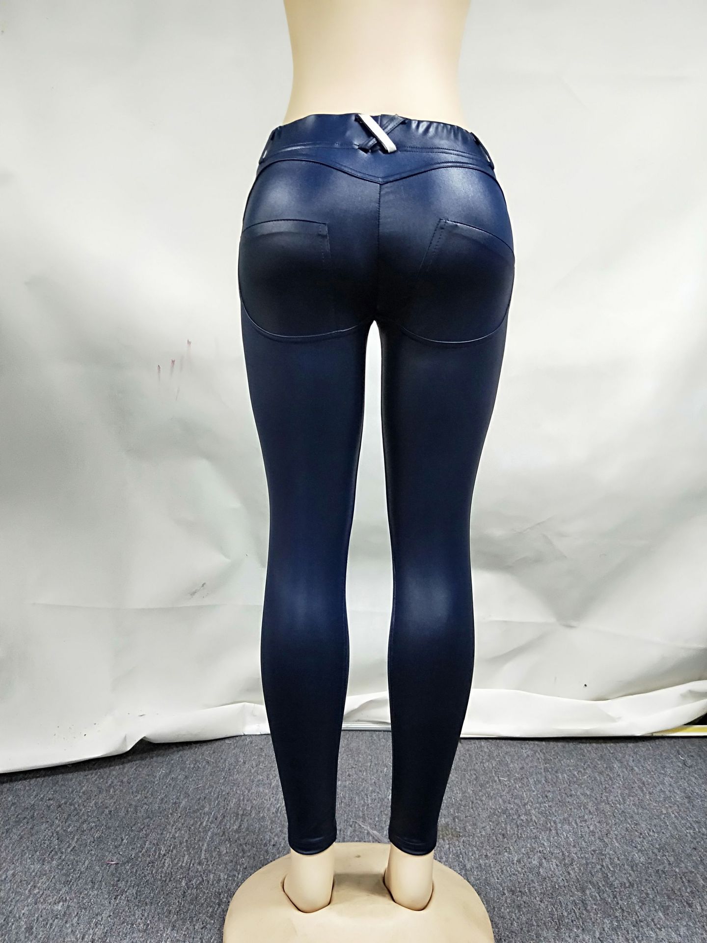 2020 Elastic PU Tight Leather Pants Sexy Women Fashion