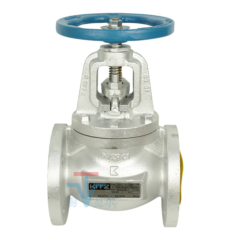 日本KITZ阀门 EN16FCJ 铸铁法兰截止阀 北泽截门 DN100手动调节阀