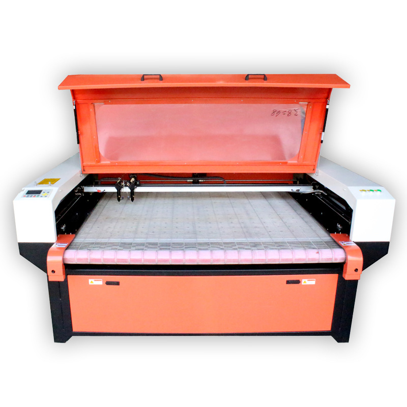厂家直销 布料纺织布皮革毛等 1610双头自动送料激光裁剪机