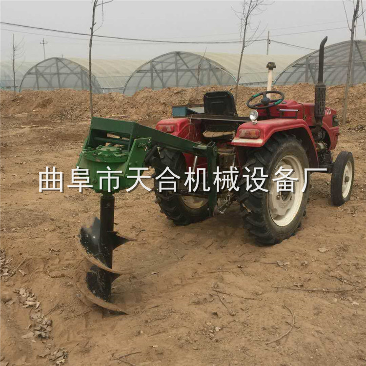 拖拉机便携挖坑机路绿化栽种挖坑水泥杆埋桩机厂家