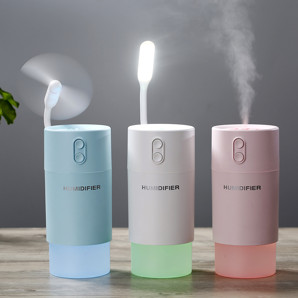 创意新品雪花加湿器 usb便携式三合一加湿器迷你家居车载多功能