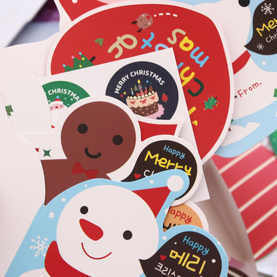 South Korea stationery wholesale new pattern originality Foldout Christmas Greeting cards Red and green Greeting cards