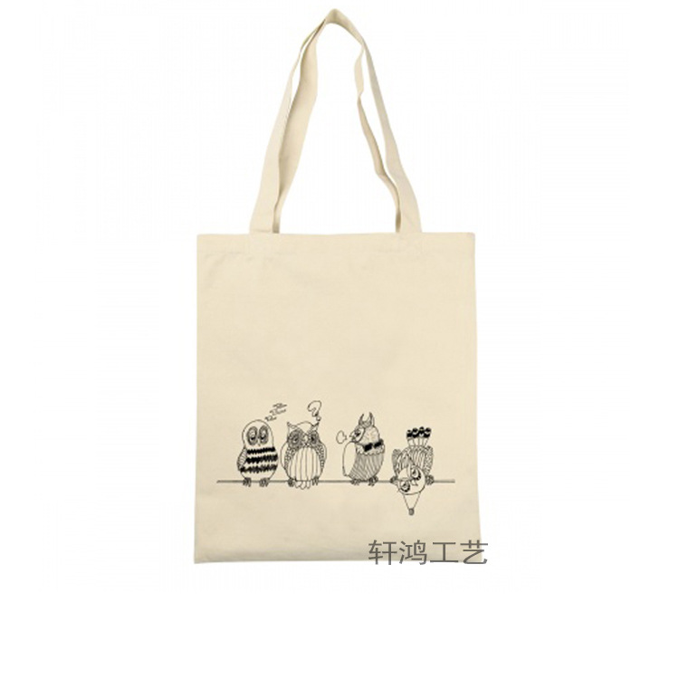 专业定制 斜纹帆布手提广告袋 手提棉布超市购物袋 涤棉收纳手袋