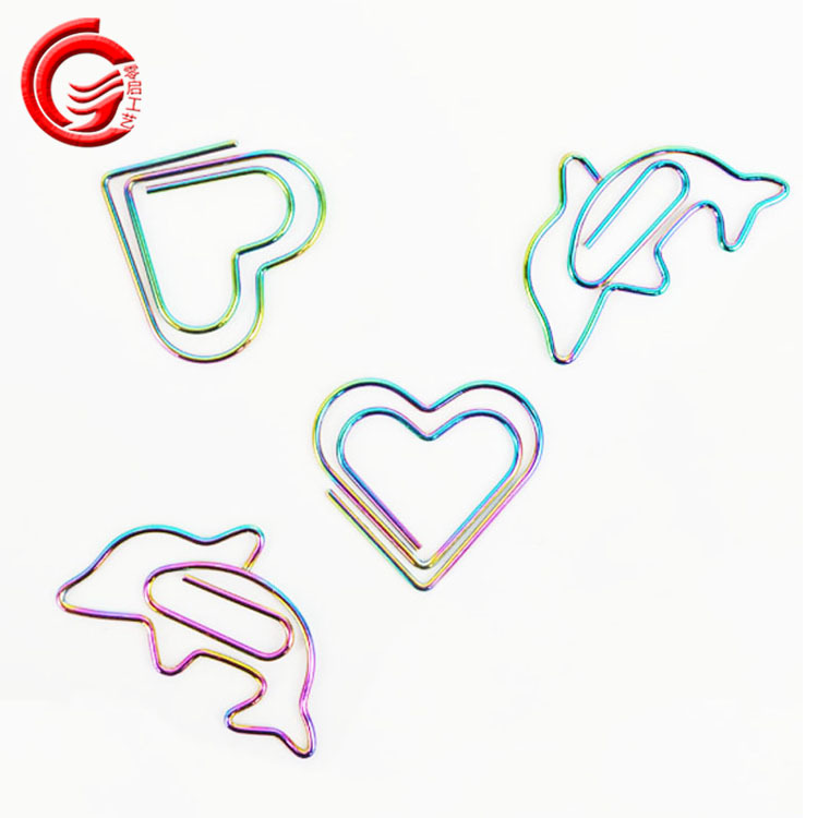 特价海豚回形针办公资料归类异形曲别针夹子炫彩卡通动物回形针