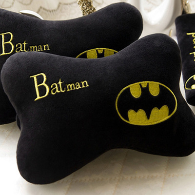 卡通汽車骨頭枕車內頸靠枕保健枕熊本熊車用護頸枕安全帶套子批發