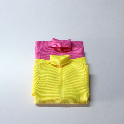 廠家直銷 童針織衫秋冬新款修身打底衫長袖高領時尚純色女童毛衣