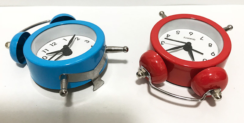 迷你金属小闹钟 爱时达品牌机芯 多色可选