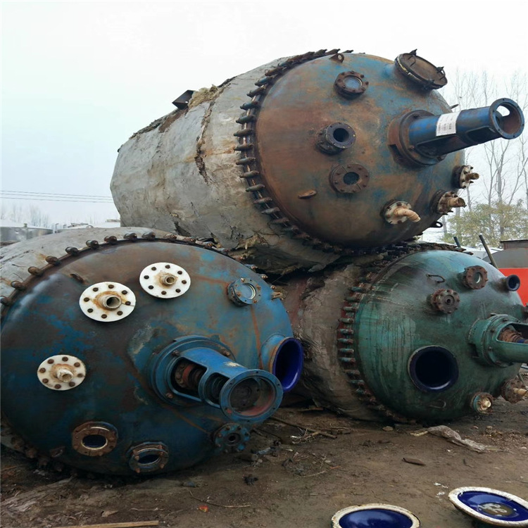 供应二手8吨搪瓷反应釜 二手10吨不锈钢内外盘反应釜15000L反应釜