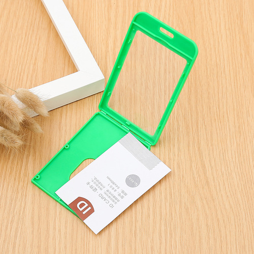 Plastic candy colored student ID card holder, neck-type work permit, bus access card, employee lanyard name tag