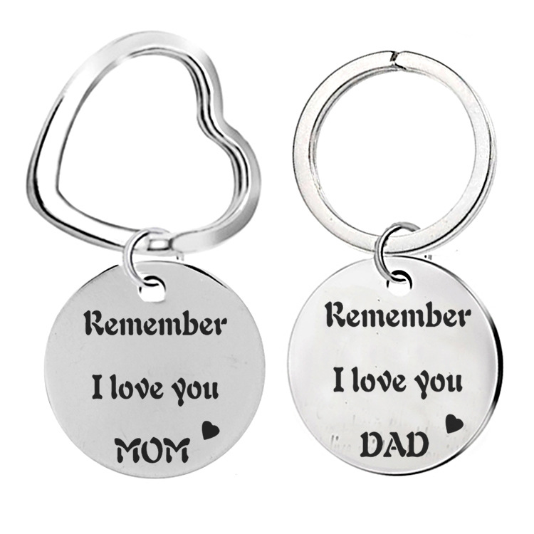 Father's Day Mother's Day Stainless Steel Keychain Wholesale display picture 1