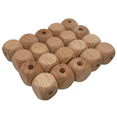 1.2cm Beech dice Beech Beads baby Molar toy parts Beech DIY Chamfer color
