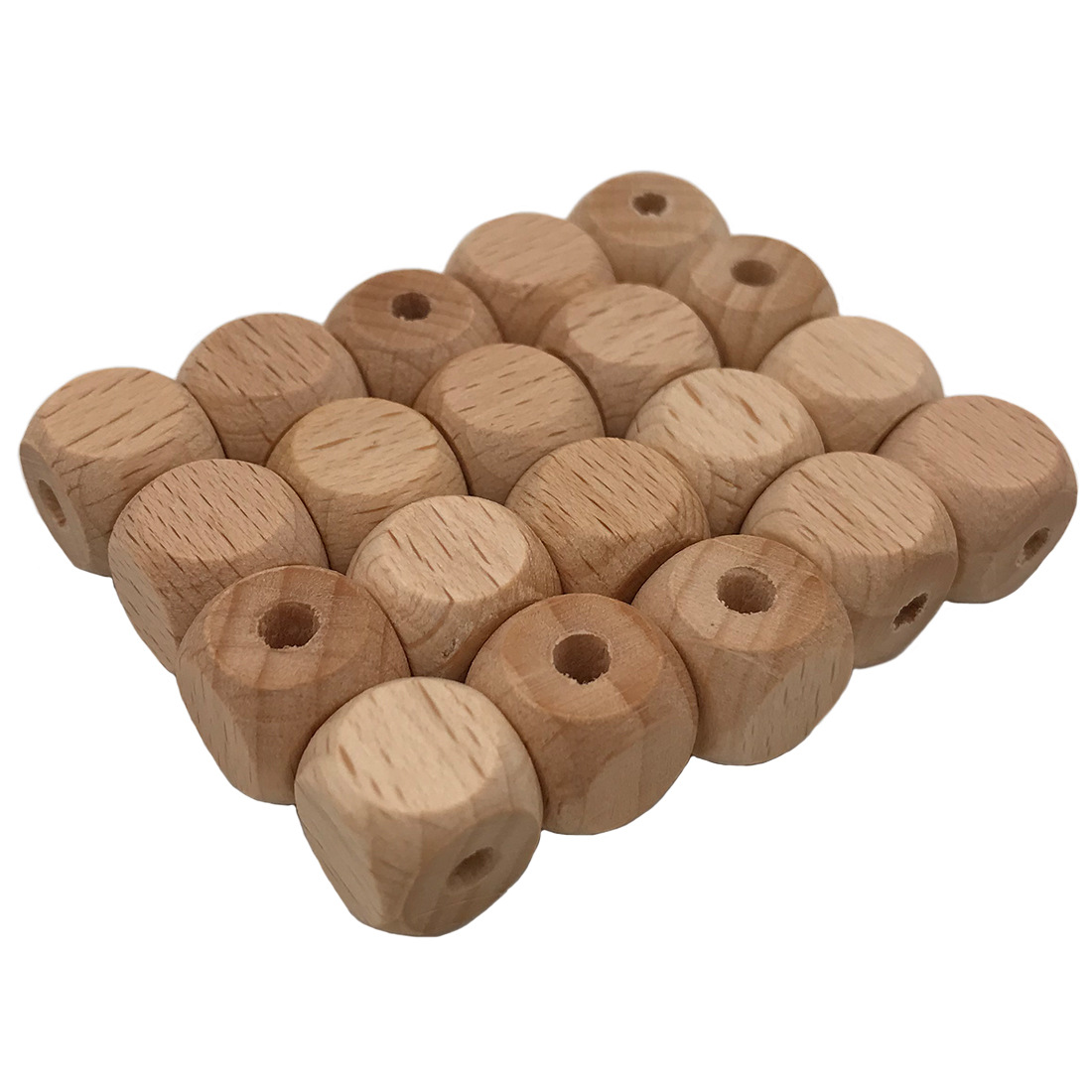 1.2cm Beech dice Beech Beads baby Molar toy parts Beech DIY Chamfer color