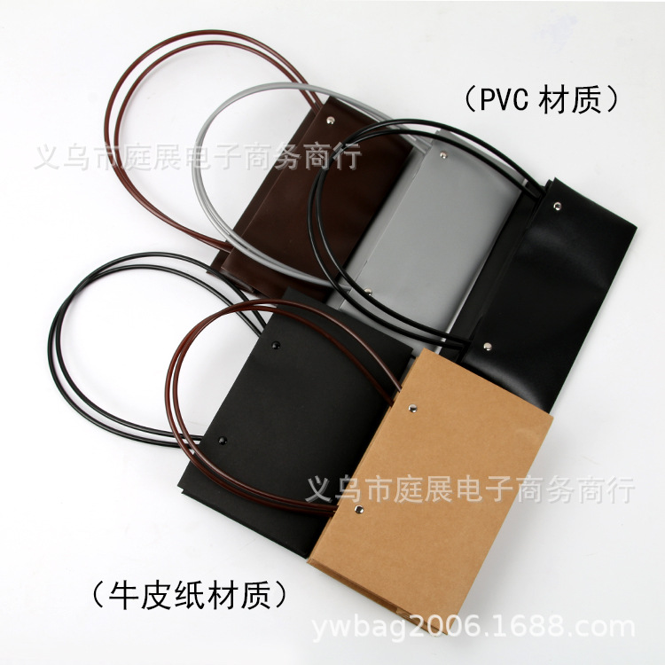 磨砂皮管PVC手提袋手提花盒 防水鲜花包装盒插花花篮花店礼盒用品