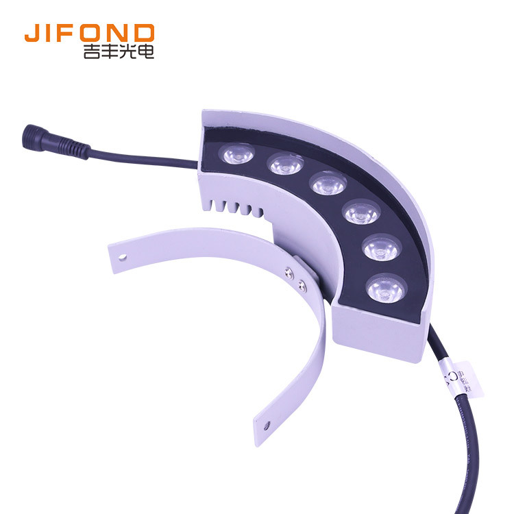 廠家批發LED瓦片燈瓦楞燈9W 古建築涼亭瓦面燈月牙燈 七彩變色