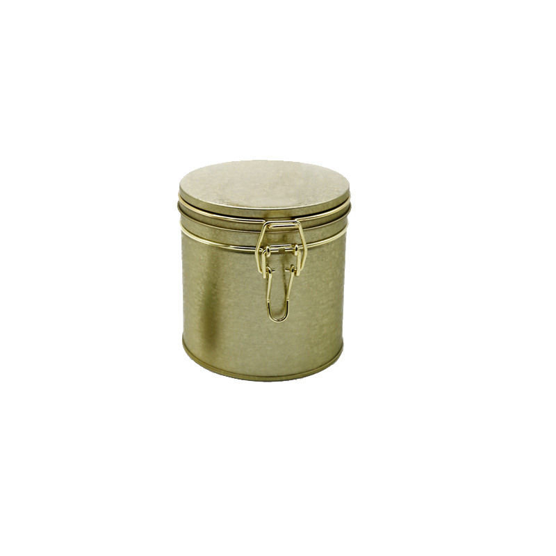 圆形小青柑茶叶密气罐金属双层铁扣茶叶密封食品级铁罐批发商