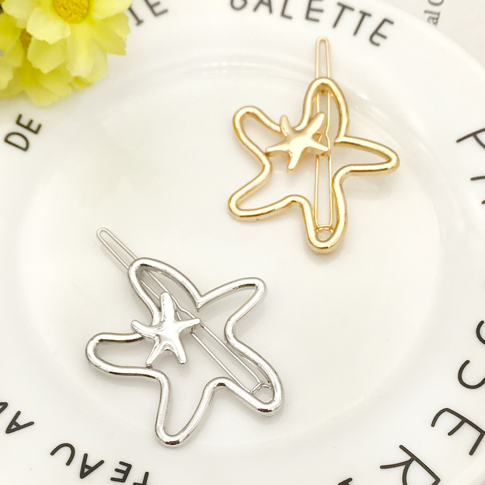 Simple Geometric Starfish Metal Hairpin display picture 5