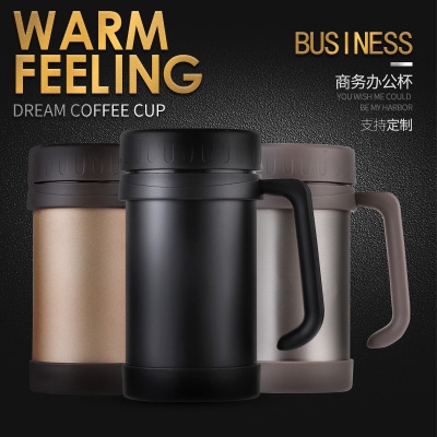 gift Office Water cup Stainless steel vacuum cup business affairs vacuum vacuum cup Handle Manufactor gift