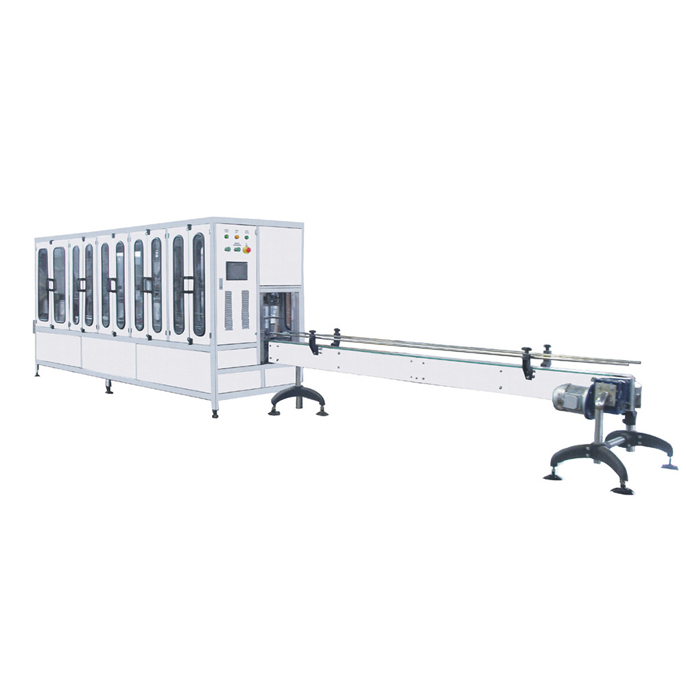 全自动直线式三合一冲洗灌装封口三合一机组（适于5L大瓶灌装）