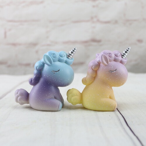 New Fantasy Angel Unicorn Baked Cake Ornaments Cartoon Cute Vinyl Unicorn Decorative Ornaments