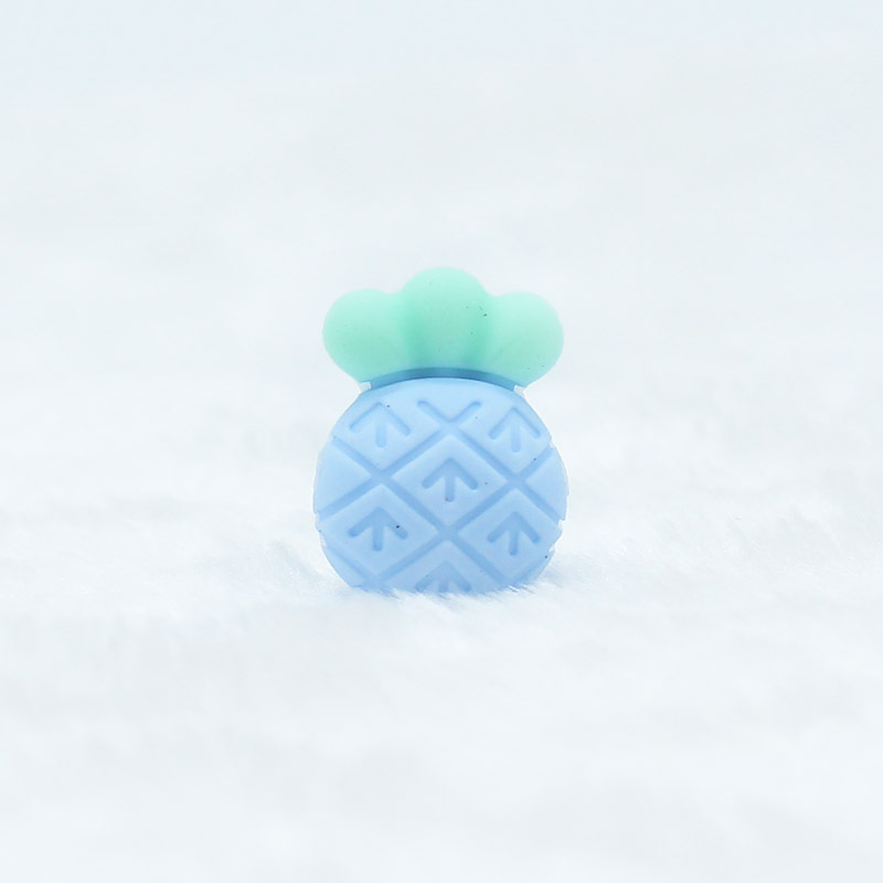 Bebé piña silicona teether nuevo bebé suministros molar juguetes Amazon nuevo seguro y ecológico teether
