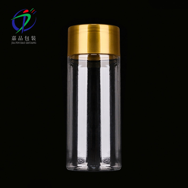 pet塑料瓶透明糖果密封罐食品干果药材花茶包装罐广口高盖瓶6517