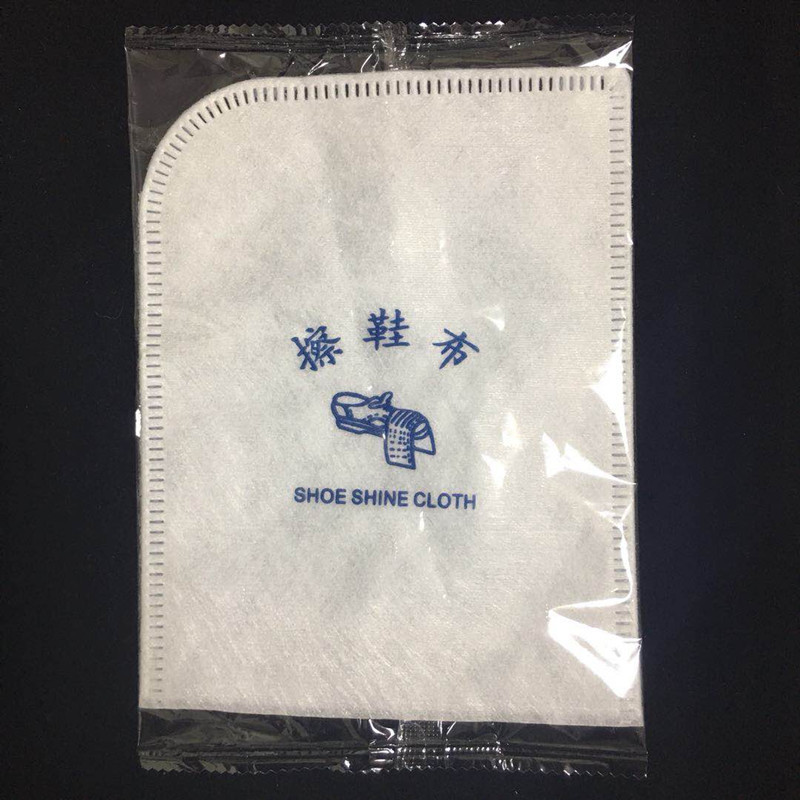 宾馆一次性擦鞋布 酒店客房旅游用品 擦鞋纸无纺布定制LOGO|ms