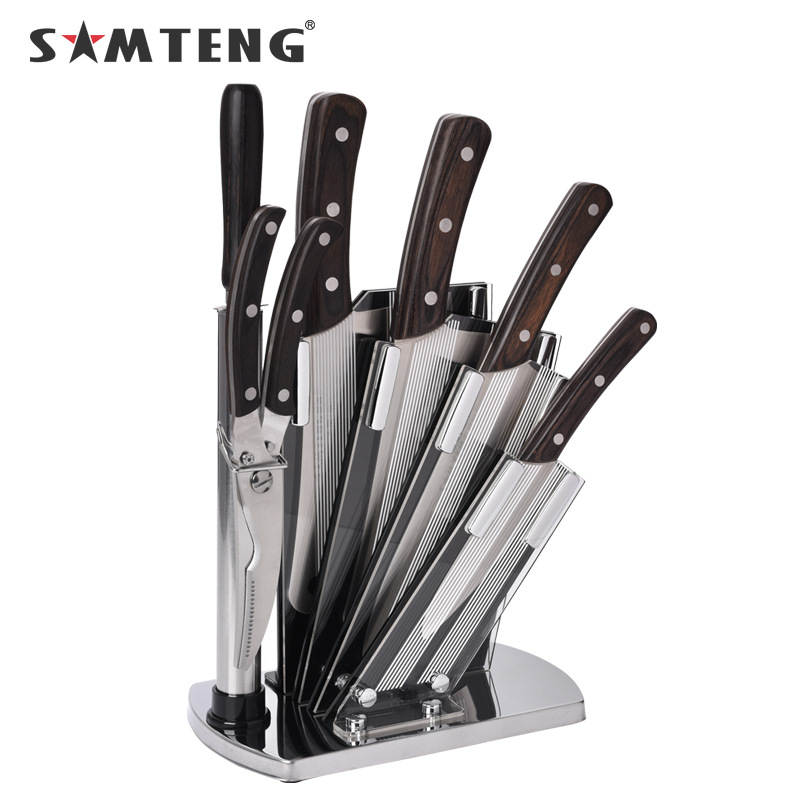 亚马逊热卖 厨房刀具7件套装 强力鸡骨剪菜刀砍骨刀 家用礼品套装|ms