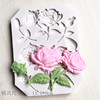 Acrylic fondant contains rose, decorations, silicone mold, P666, handmade