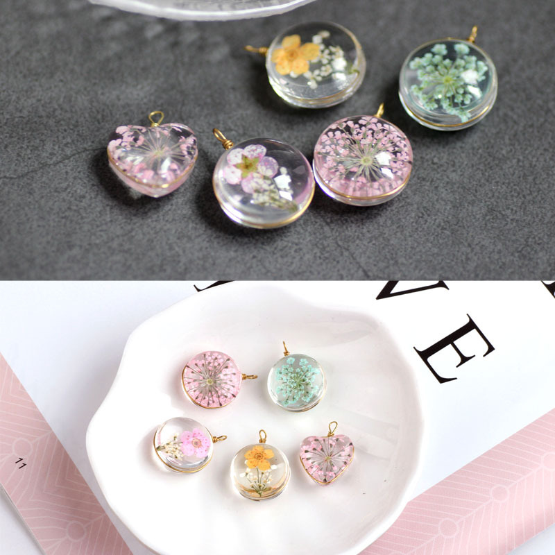 5g Weight Pendant, Earring Findings Jewelry Making Type pendant, Drop Earrings, Earrings Classification 5 PCS/Package Quantity Glass, glass Material Flower, Transparent Pattern Spring&Summer Season Plating Design Cute, Classic Style Style 5 PCS/Package Glass Glass Flower Transparent Pendant Earring Findings Pendant Drop Earrings Earrings 无
