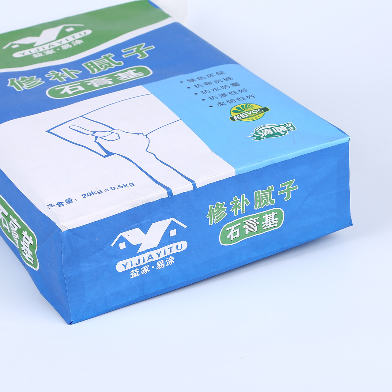 25公斤自流平三纸一膜阀口袋25公斤二纸一膜腻子粉填缝料阀口袋