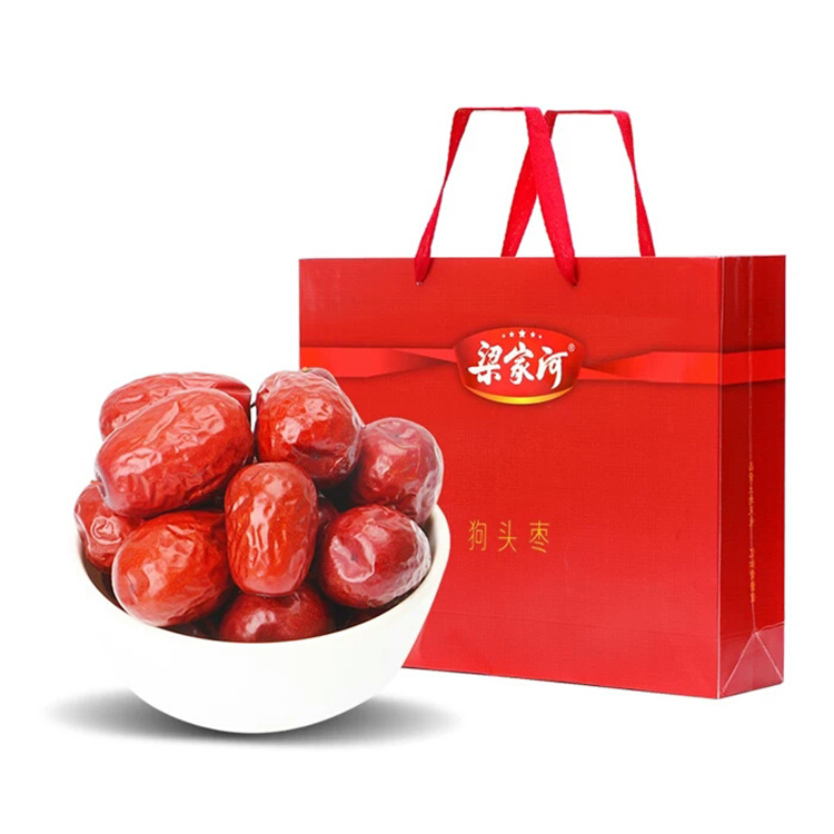 梁家河狗头枣1200g精品礼盒陕北清涧大红枣年货礼包陕西特产批发|ru