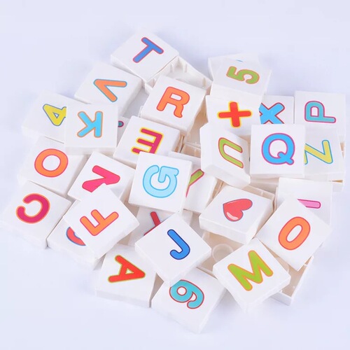 Compatible with LEGO large particle mosaic digital building block accessories and flat letter block educational toys
