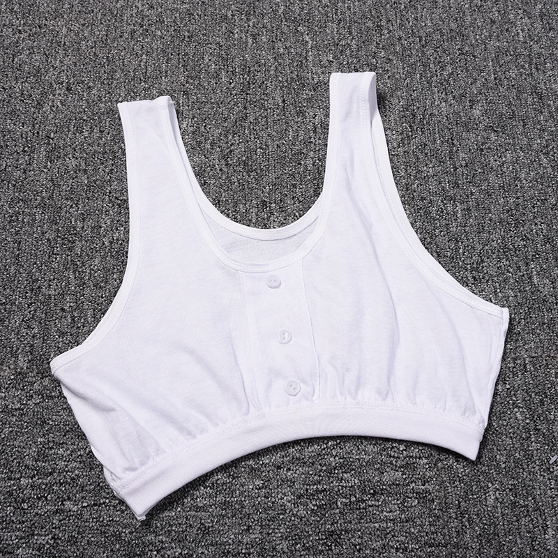 Middle-Aged Women's Cotton Underwear Outdoor Leisure Sports Women Vest Grandma Bra Undershirt Manufacturer Wholesale