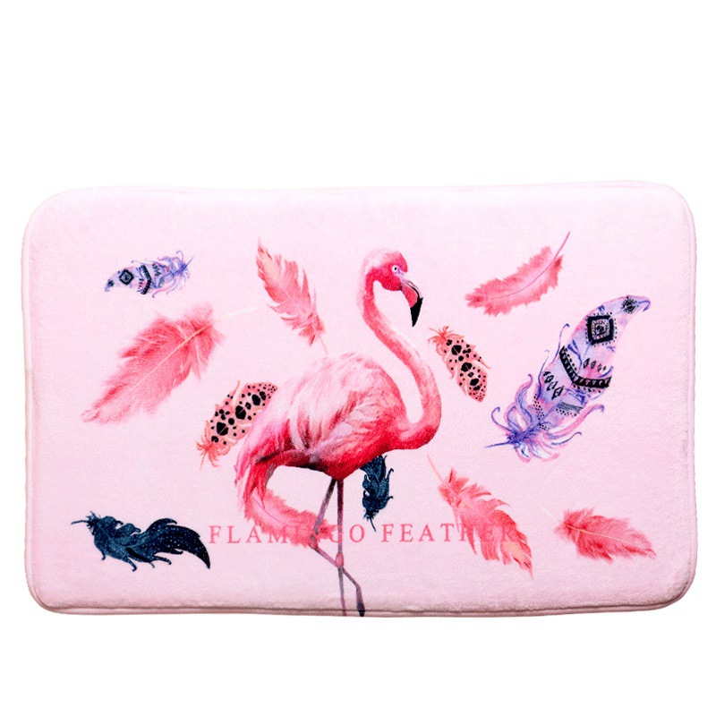 Estilo nórdico alfombra de baño impresa alfombra de piso no tejida ultra suave alfombra de piso de peluche corta alfombra de piso impresa absorbente doméstica